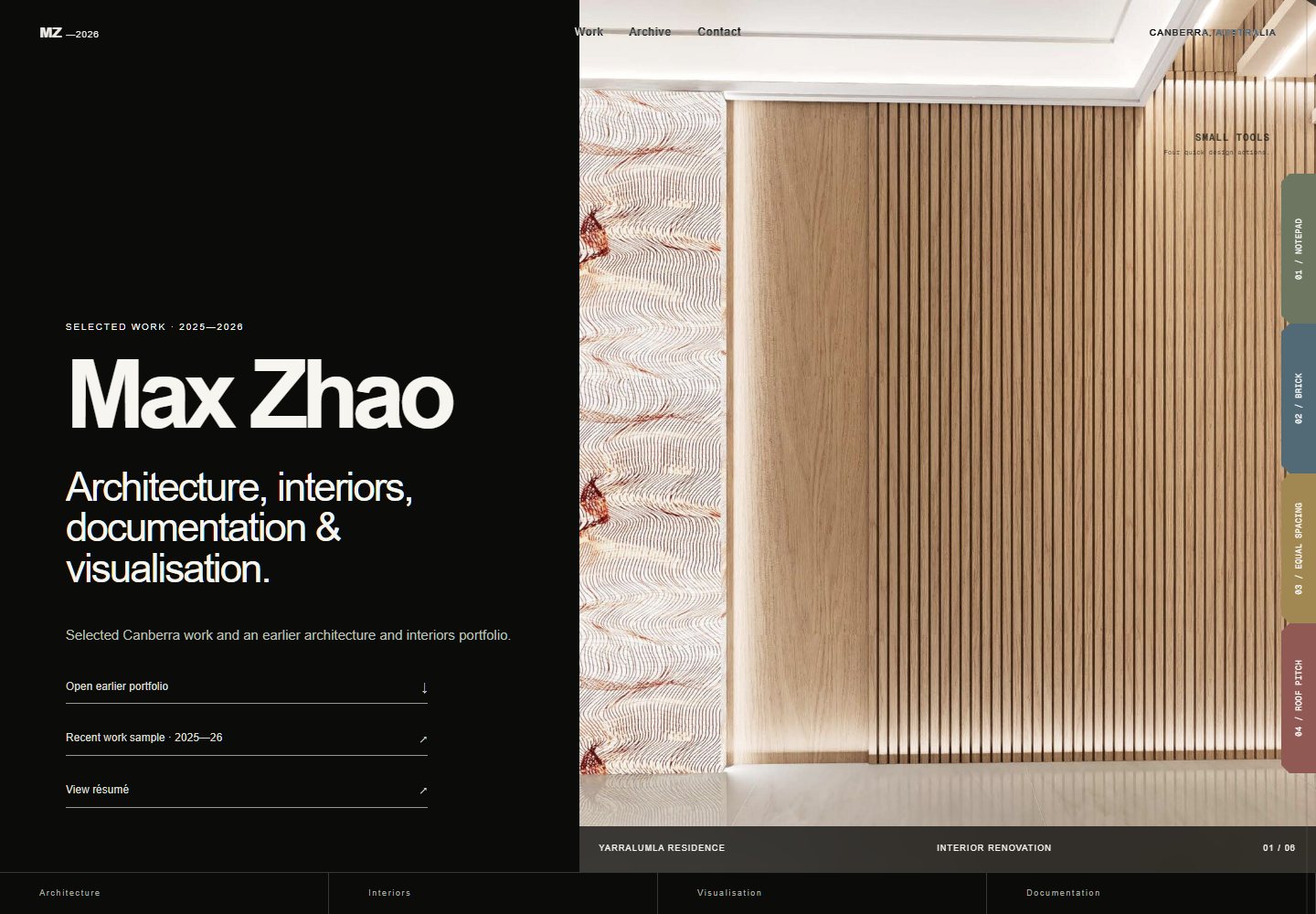 Max Zhao Portfolio project overview